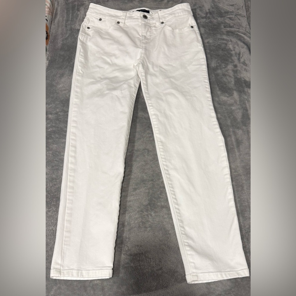 Talbots Simply Flattering Collection White Ankle Jeans - Picture 3 of 9